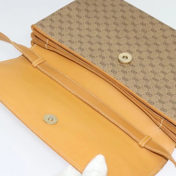 GUCCI Micro GG Supreme Shoulder Bag PVC Beige Gold 004 106 0024 Auth BA5286 - Picture 10 of 16